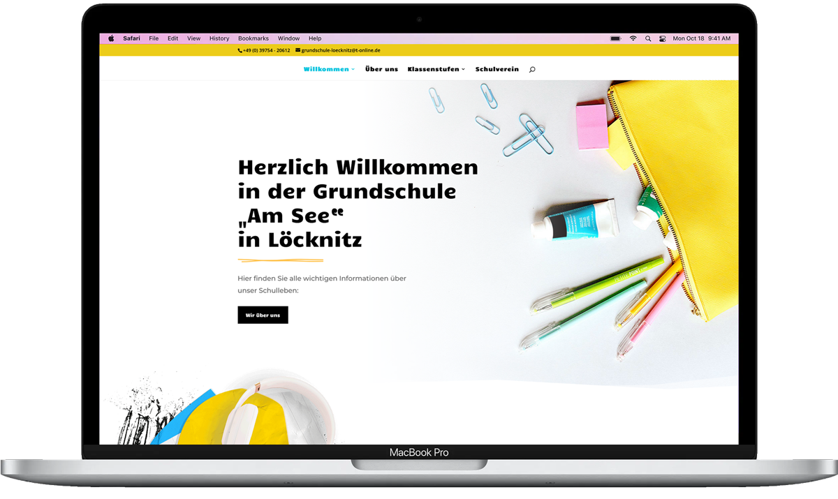 Website für Grundschule Löcknitz